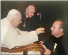  ?? SUBMITTED PHOTO ?? Rev. Gus Esposito received a Papal Blessing from Pope John Paul II.