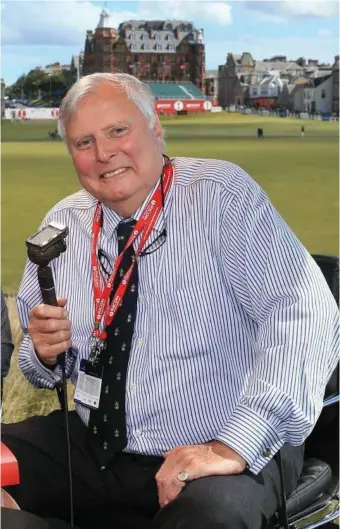  ??  ?? Alliss through the lookinggla­ss: Peter Alliss looks forward to returning to Royal Portrush