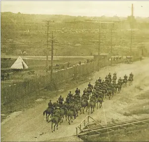  ?? 46#.*55&% 1)050 1)050(3"1)&3 6/,/08/ ?? It may seem hard to believe now but army troops patrolled the steel plant on horseback in 1923. 89-505-18700, Beaton Institute, Cape Breton University.