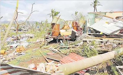  ?? Picture: ABC NEWS/BRANT CUMMING ?? Cyclone Winston caused $US1.4 billion ($F3.1b) in damage to Fiji in 2016.