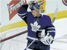  ?? STAN BEHAL/TORONTO SUN ?? Usually careful when speaking to reporters, Leafs’ goalie Frederik Andersen didn’t beat around the bush following Toronto’s 6-3 loss on Wednesday.