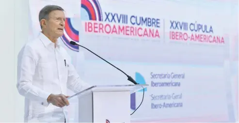  ?? D. POLANCO ?? El ministro de Relaciones Exteriores dominicano, Roberto Álvarez, ofreció detalles de la cumbre que comienza el viernes.