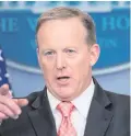  ??  ?? Resignatio­n: Sean Spicer