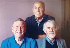  ?? PHOTO: SUPPLIED ?? Longtime friends (from left) Owen Marshall, Grahame Sydney and Brian Turner.