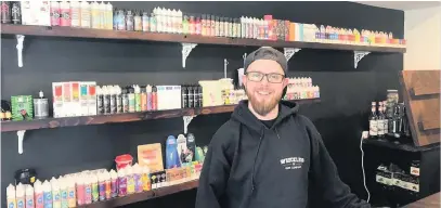  ??  ?? Tom Maggs at Wreckless Vape Company