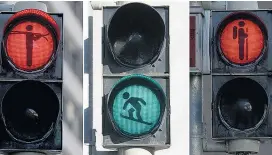  ??  ?? Ampeln, wie sie Innsbruck anlässlich der Internatio­nal Children’s Games modifizier­te, sind lustig. Aber auch für autonome Autos?