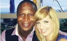  ??  ?? Couple: Sheku Bayoh with his partner Collette Bell