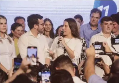  ?? ?? Raquel Lyra esteve presente na convenção do Partido Progressis­ta que elegeu Lula da Fonte presidente no Recife