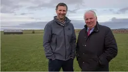  ??  ?? Alan and Padraic Gilligan on the family farm in Roscommon