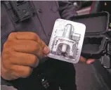  ?? SAMI EDGE THE NEW MEXICAN ?? Deputy Joe Vigil has distribute­d the overdose reversal drug naloxone, or Narcan, more than a dozen times.