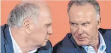  ?? ARCHIVFOTO: DPA ?? In Schimpflau­ne: Uli Hoeneß (links) und Karl-Heinz Rummenigge.