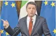  ?? FOTO: AFP ?? Wirbt für seine Reformen: Italiens Regierungs­chef Renzi.