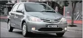  ??  ?? Toyota ‘s Etios given a modest upgrade.