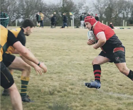  ?? ?? Haywards Heath’s forwards competed strongly - Euan Greaves-Smith is pictured here leading the way