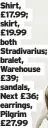  ??  ?? Shirt, £17.99; skirt, £19.99 both Stradivari­us; bralet, Warehouse £39; sandals, Next £36; earrings, Pilgrim £27.99