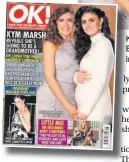  ??  ?? Kym Marsh with daughter Emilie and, left, the interview in OK magazine