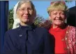  ??  ?? Barbara Selletti and Beth Gross take part in the ceremony honoring the Eddystone Rifle Factory.