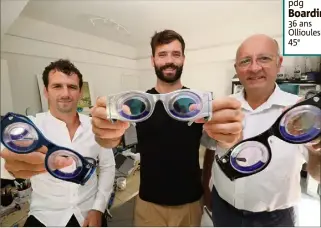  ?? (Photo Luc Boutria) ?? Antoine Jeannin, à gauche, avec son frère Renaud et son père Hubert.