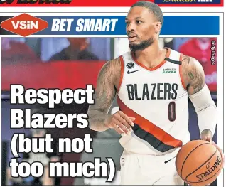  ??  ?? ONE-MAN GANG: Damian Lillard’s scoring spree has made the Trail Blazers the betting darlings of the Orlando bubble. But VSiN’s Jonathan Von Tobel says if defensivel­y weak Portland gets too much respect, it could provide value on the Lakers if the teams were to meet in a 1-vs.-8 first-round series.