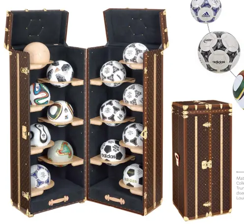  ??  ?? Match Ball Collection Trunk diseñado por Louis Vuitton.