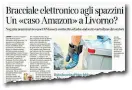  ??  ?? Il caso dei braccialet­ti ai netturbini sul Corriere Fiorentino di ieri