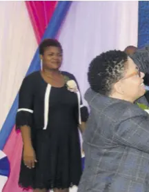  ??  ?? Ingrid Peart-wilmot (left), 2017-18 Teacher of the Year, inducts Amorkard Brown, the 2018-19 awardee, into the LASCO Master Class during the LASCO Ministry of Education Youth &amp; Informatio­n Teacher and Principal of the Year Awards Luncheon on Tuesday, December 11, 2018.