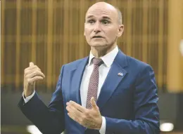  ?? ADRIAN WYLD / THE CANADIAN PRESS ?? Health Minister Jean-yves Duclos told reporters Tuesday that there will be “measures
to monitor and enforce the rules” for Canadians to have access to the benefit.