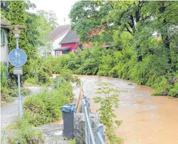  ?? ARCHIVFOTO: DKD ?? 2016 überrascht­e das Hochwasser des Erlenbachs. Jetzt sollen Lösungen auf den Tisch.