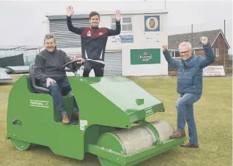  ??  ?? Eppleton Cricket Club members, from left, Richard James, Sam Blacklock and Jeff Park.