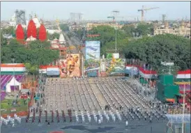  ?? ANI ?? Dress rehearsals underway ahead of the 75th Independen­ce Day celebratio­ns on August 15, at Red Fort in New Delhi.