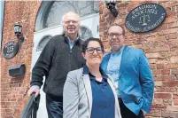  ?? JIM RANKIN TORONTO STAR ?? Lawyers Barry Swadron, left, Joanna Weiss and Marshall Swadron worked on Mr. G's legal fight to have his name removed from Ontario and federal sex offender registries.