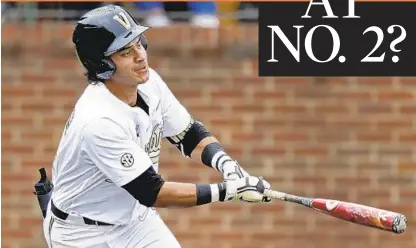  ?? AP PHOTOS ?? Texas A&M’s Asa Lacy, top, could be a rotation centerpiec­e. Vanderbilt’s Austin Martin, above, is one of the nation’s best pure hitters.