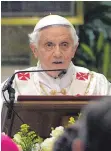  ?? FOTO: JUAN SARMIENTO G., FLARE FILMS ?? Papst Benedikt XVI. hat im Laufe seines Pontifikat­s immer die Wahrheit der katholisch­en Glaubensle­hre gegen den Relativism­us der modernen Gesellscha­ft verteidigt.
