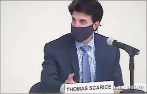  ?? DJ Simmons / Hearst Connecticu­t Media ?? Westport Superinten­dent Thomas Scarice at a school board meeting in October.