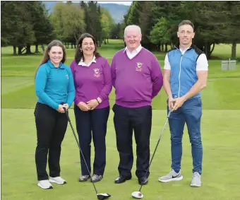  ??  ?? Kanturk Golf Club members Mairead Martin and Anthony Nash pictured with Captain Brendan O’ Shea and Lady Captain Eilish O’ Connor. Photo by Sheila Fitzgerald.