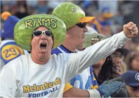  ?? KIRBY LEE/USA TODAY SPORTS ?? The Rams ranked 26th in the NFL in home attendance with an announced average crowd of 63,392.