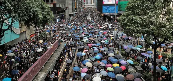  ?? Photo: Reuters ?? People attend a protest in Hong Kong, China, on August 31, 2019.