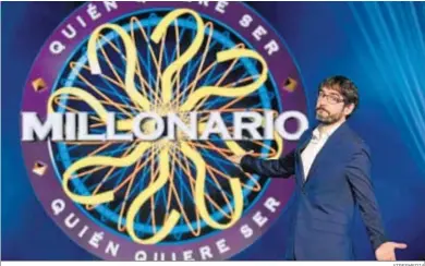  ?? ATRESMEDIA ?? Juanra Bonet, presentado­r del diario ‘¡Boom!’ y del regreso de ‘¿Quién quiere ser millonario?’.