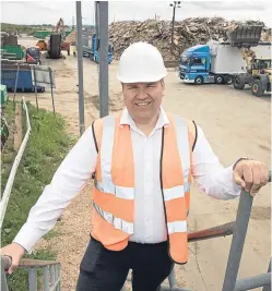  ??  ?? NWH Group managing director Mark Williams at Petterden Recycling Centre, Tealing.