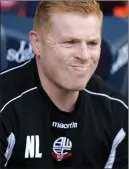  ??  ?? Neil Lennon managed Bolton during a tumultuous period