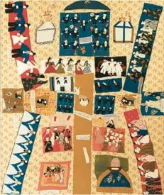  ?? AMERICAN FOLK ART MUSEUM ?? The Sacret Bibel quilt top was made between 1875 and 1895. It’s a busy, color- and imagerypac­ked, appliqued picture book of vignettes drawn from Bible stories, and perhaps from people and experience­s in the quilter’s own life.