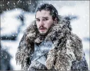  ?? HELEN SLOAN/HBO ?? Kit Harington portrays Jon Snow in a scene from HBO’s “Game of Thrones.” The show topped Emmy nominees with 22 bids. “Game of Thrones” is now the mostnomina­ted series of all time, with 129 nods.