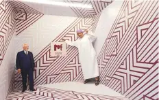  ?? Pankaj Sharma/Gulf News ?? Dr Mohammad Al Wahaibi (right), owner of the museum, and Tomislav Bosnjak, Croatian Ambassador, in Ames Room.