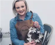  ??  ?? Lesley Brown’s winning silver wreath which was featured on Kirstie’s handmade Christmas