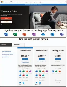  ??  ?? Get Office product screens.