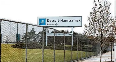  ?? ANTHONY LANZILOTE/BLOOMBERG ?? GM’s Detroit-Hamtramck Assembly Plant, built on the ruins of Poletown, is to cease production, endangerin­g 1,540 jobs.