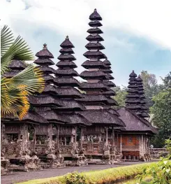  ??  ?? From the top: Pura Taman Ayun is one of more than 20 000 temples in Bali; the abandoned Hotel Pondok Indah Bedugul; Jacqueli at the 15 m-high Red Coral Waterfall, near Munduk.