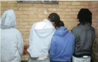 ?? Picture: City of Cape Town ?? CAUGHT IN THE ACT: Four suspects were arrested for allegedly robbing a motorist on Sunday.