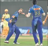  ?? BCCI ?? Daniel Sams took 3/16 against CSK on Thursday.