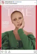  ??  ?? A l’aube de ses 26 ans, elle se retrouve en couverture du magazine Time, qui la classe parmi les dix personnali­tés les plus in  uentes de sa génération. La consécrati­on d’une jeune féministe de son temps.